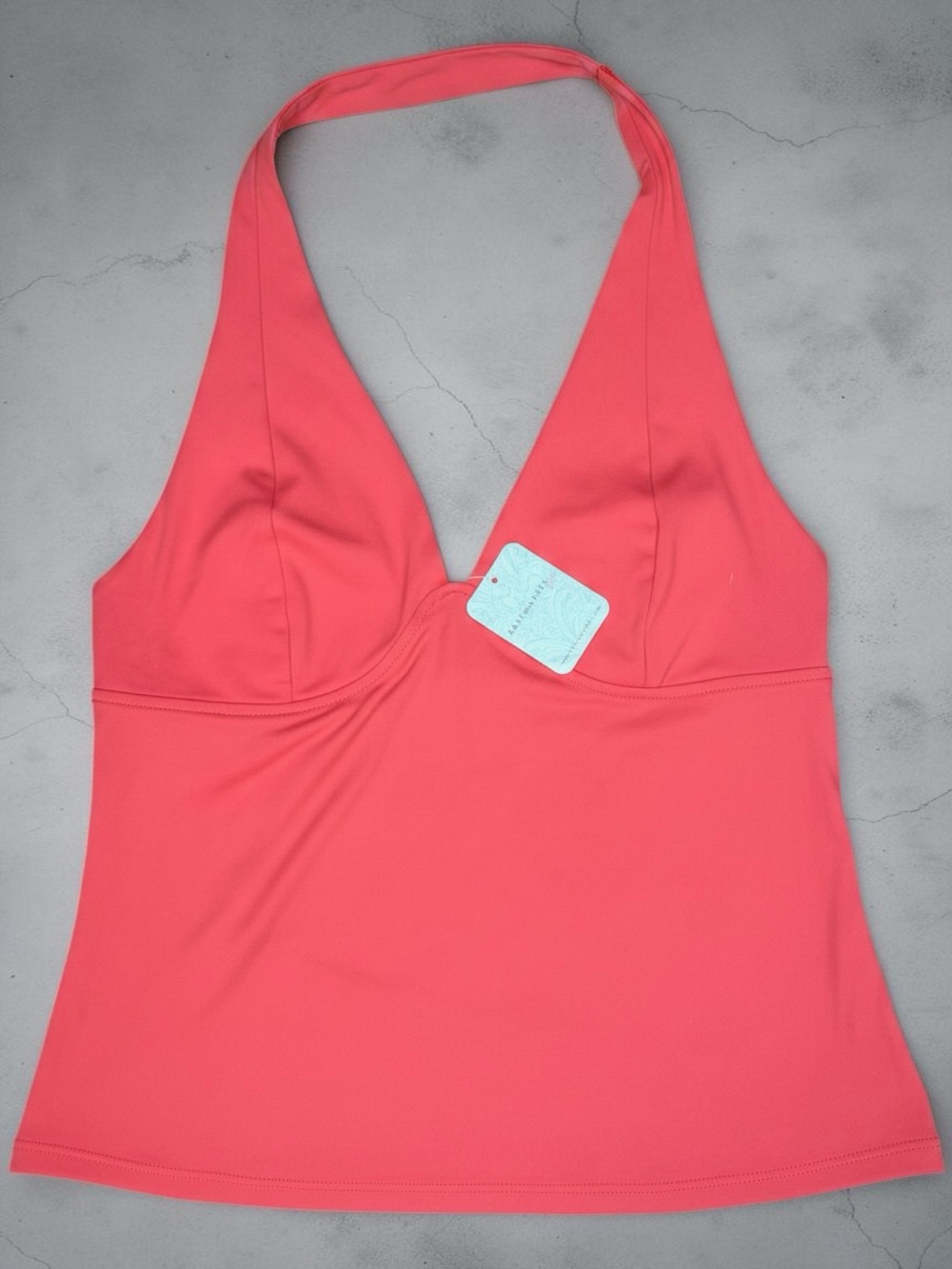 FREE PEOPLE INTIMATELY FP NWT Red Halter Tank Top Deep V Neck Size Large